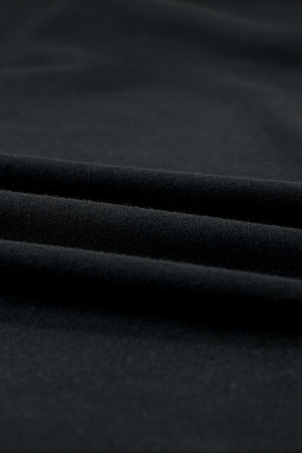 Black Stripes Detail Cowl Neck Drawstring Sweatshirt