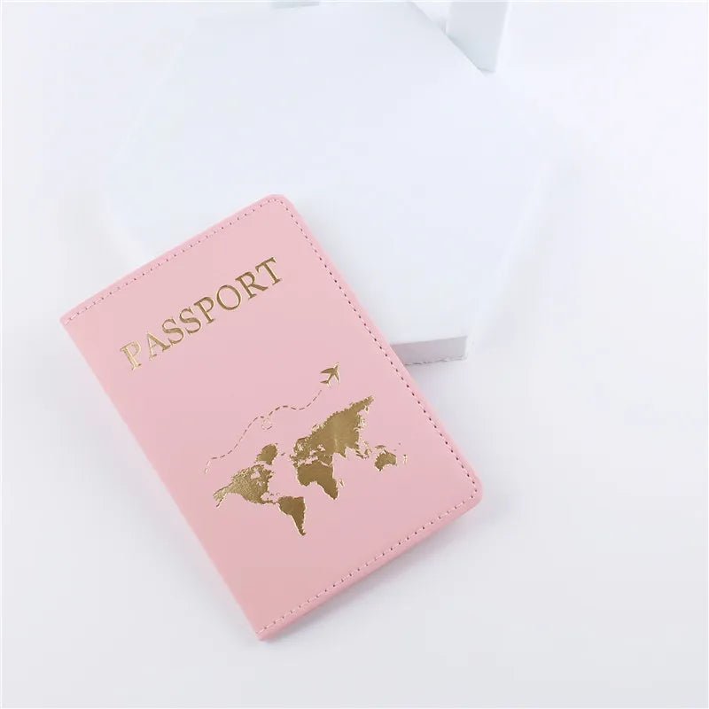 1PCS PU Leather Map Passport Cover Case Card Holder Fashion Wallet Lightweight Travel Accessories For Flight for Women or Men - 888kiko