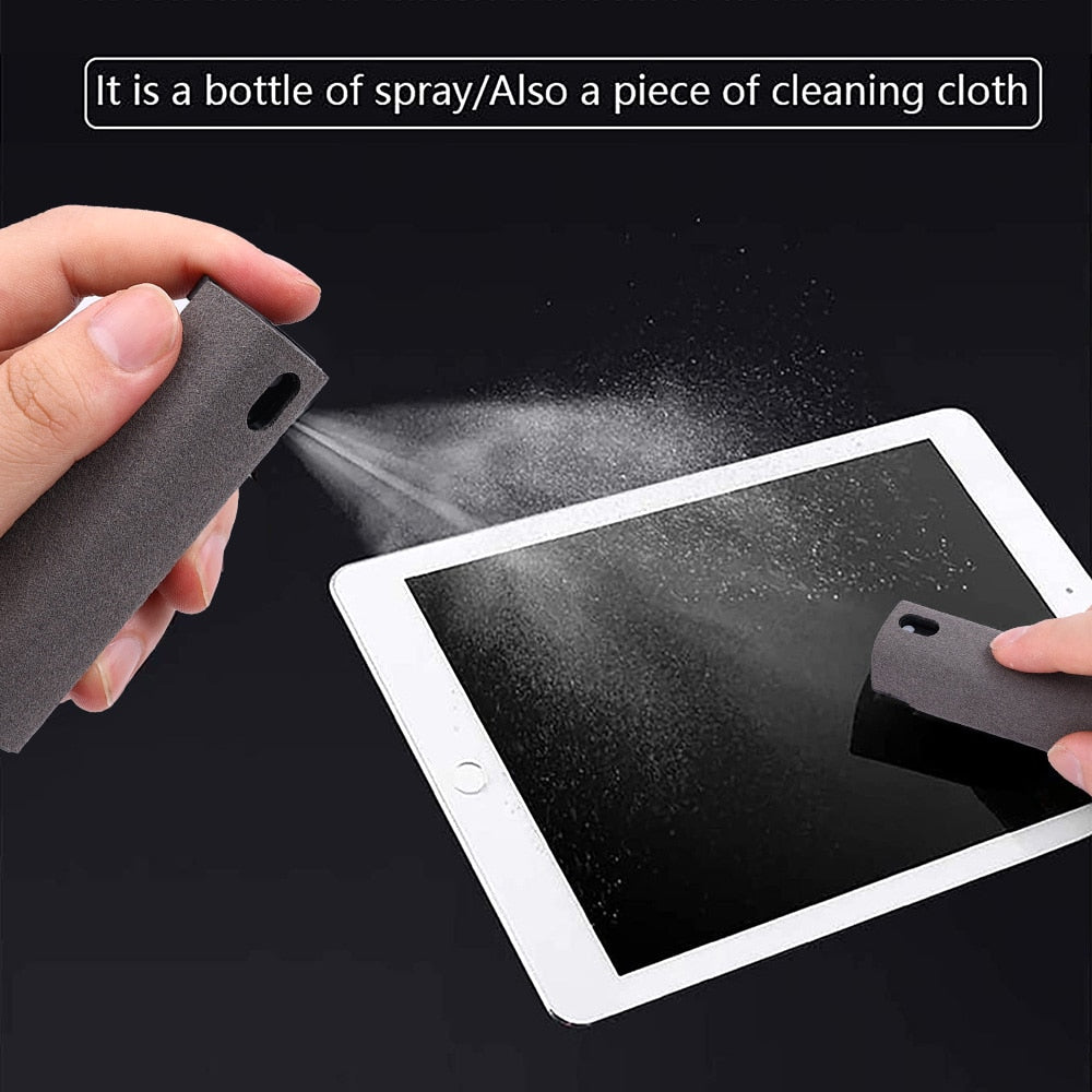 2in1 Microfiber Screen Cleaner Spray Bottle Set - 888kiko