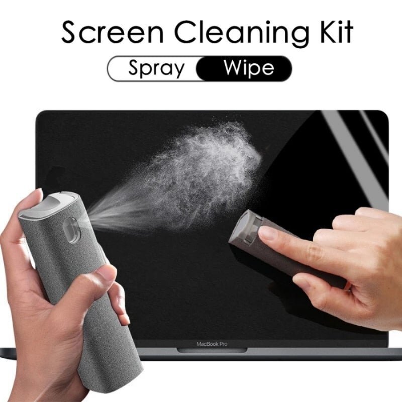 2in1 Microfiber Screen Cleaner Spray Bottle Set - 888kiko