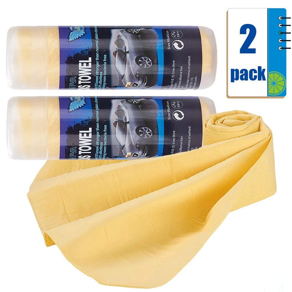 2Pcs Premium Chamois Cloth Super Absorbent Drying Cloths Wash Towel for Car Cleaning Accessories - 888kiko