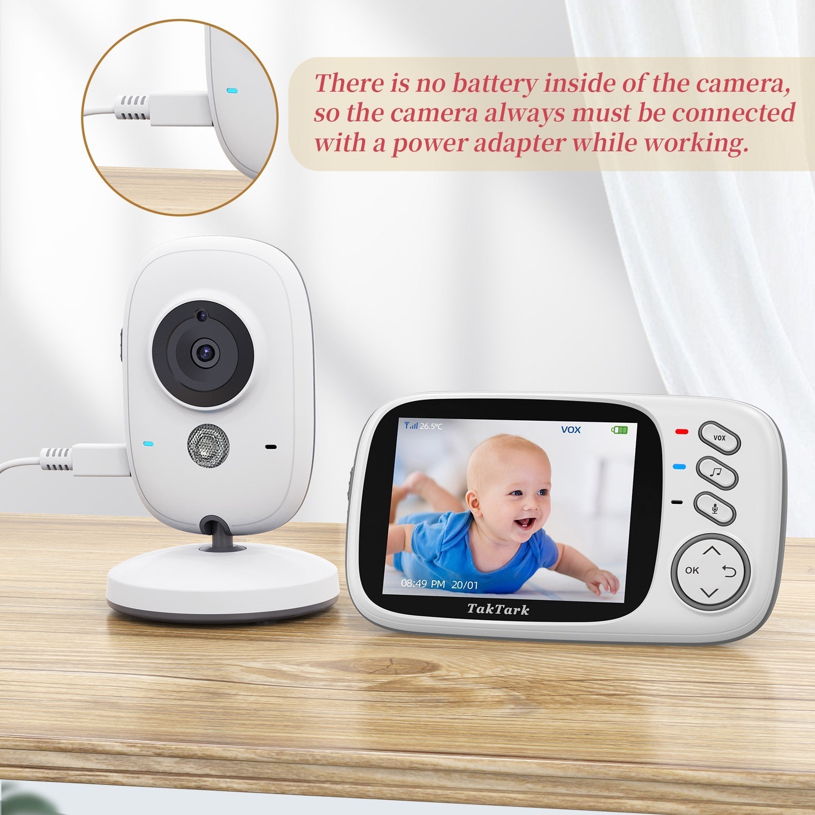 3.2 - inch Wireless Video Baby Monitor - 888kiko