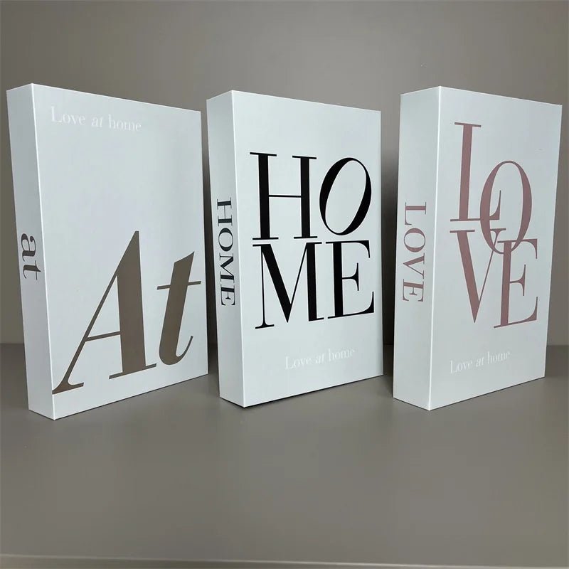 3pcs/Set Fake Books Decoration Simulation Books Home Decor Gifts Fashional Luxury Home Decor Ornaments Study Soft Book Box Model - 888kiko