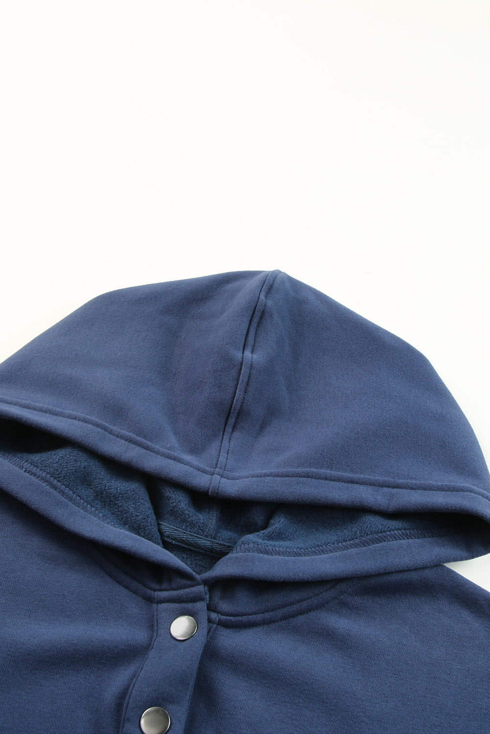 Black Casual Pocketed Batwing Sleeve Henley Hoodie