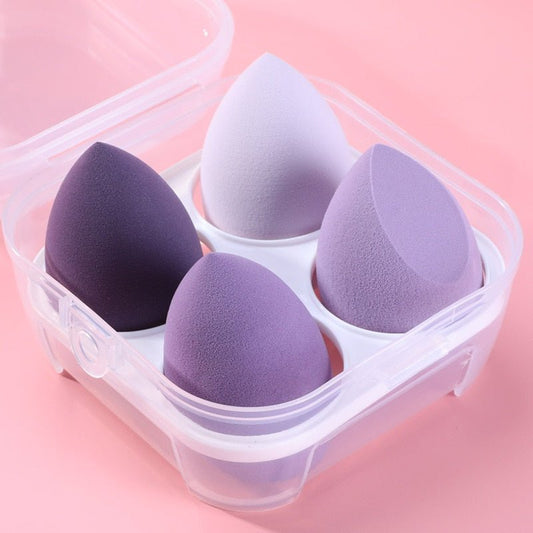 4pcs Makeup Sponge Powder Puff Dry and Wet Combined Beauty Cosmetic Ball - 888kiko