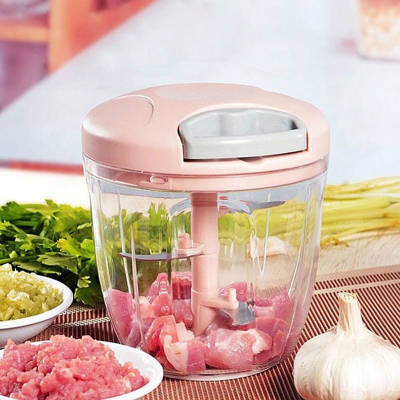 500/900ML Manual Mincer Garlic Chopper - 888kiko