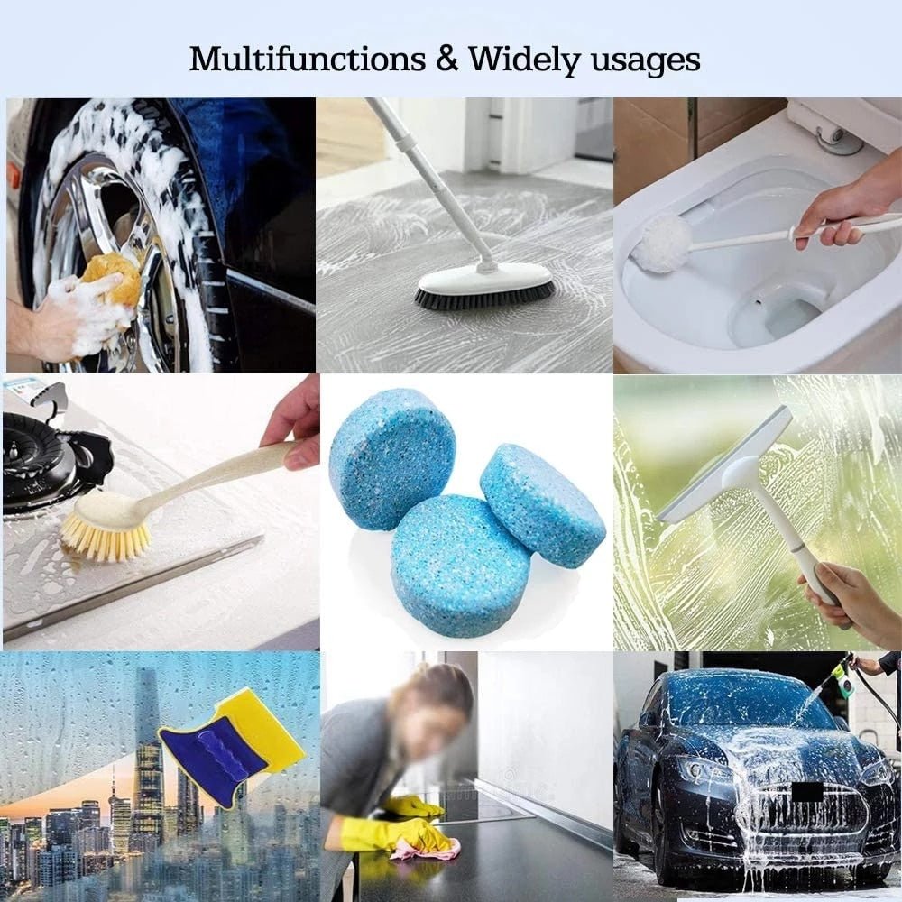 5/10/20/40/100Pcs Solid Cleaner Car Windscreen Wiper Effervescent Tablets Glass Toilet Cleaning Car Accessories - 888kiko