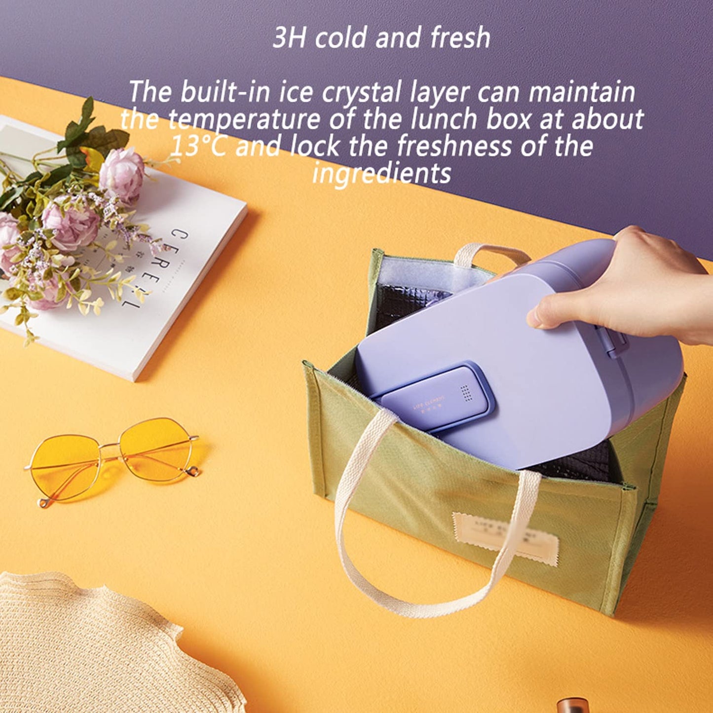 Chargable heating lunch box self-heating, suitable for construction workers