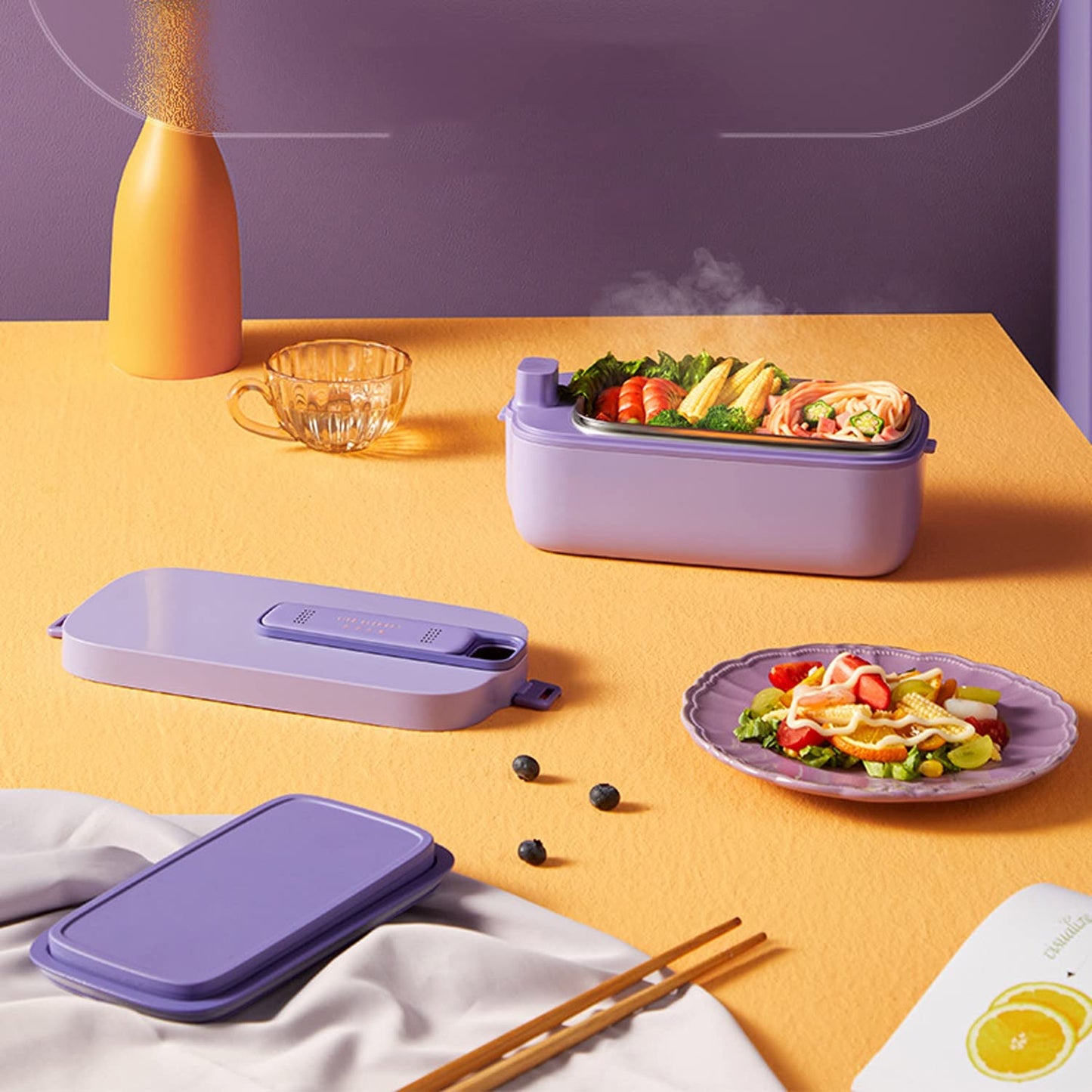 Chargable heating lunch box self-heating, suitable for construction workers