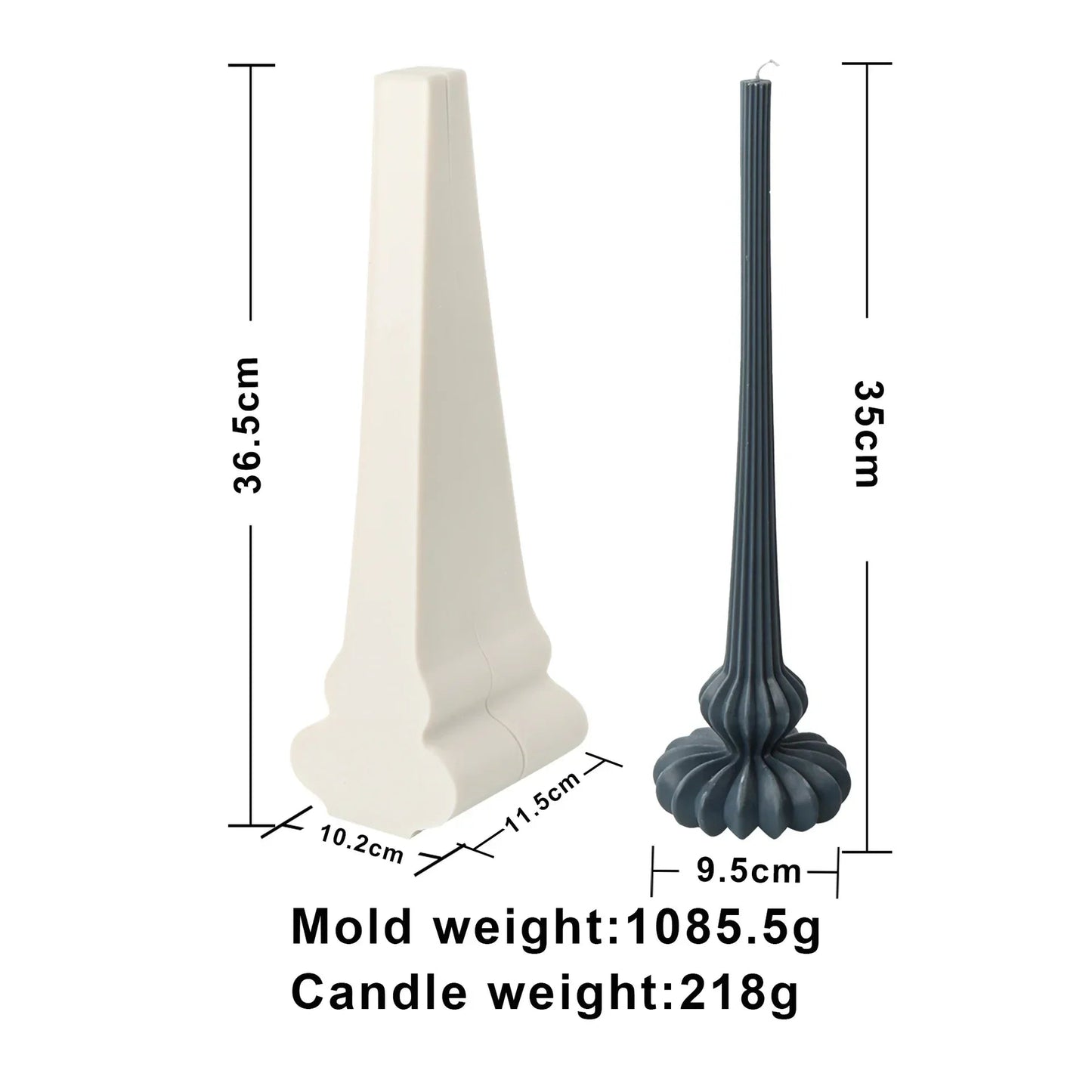 8 - 36cm Large Vase shaped candle silicone mold Striped Roman column candle silicone mold table lamp shaped resin mold Gypsum mold - 888kiko