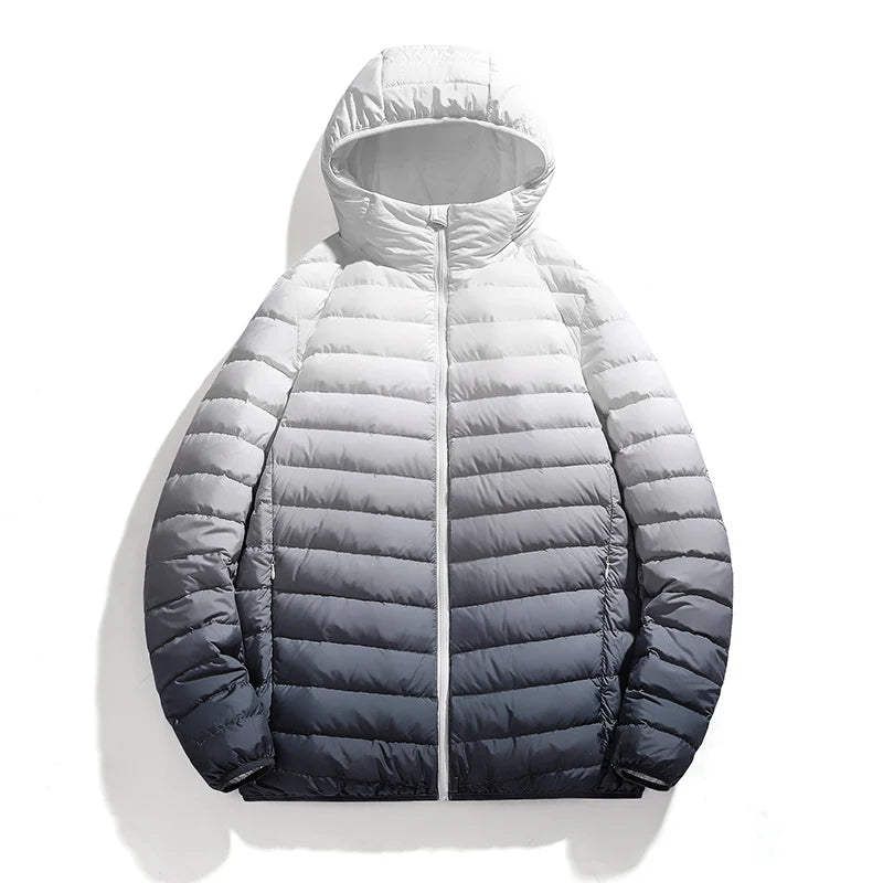 90% White Duck Down Lightweight Down Jacket With Solid Standing Collar Casual and Versatile Warm Down Jacket for Men and Women - 888kiko