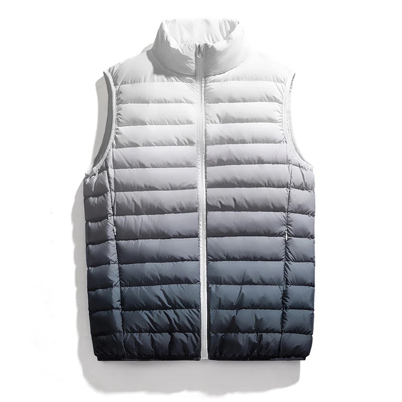 90% White Duck Down Lightweight Down Jacket With Solid Standing Collar Casual and Versatile Warm Down Jacket for Men and Women - 888kiko