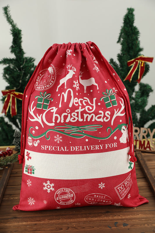 Snow White Christmas Drawstring Large Gift Bag 50*70cm