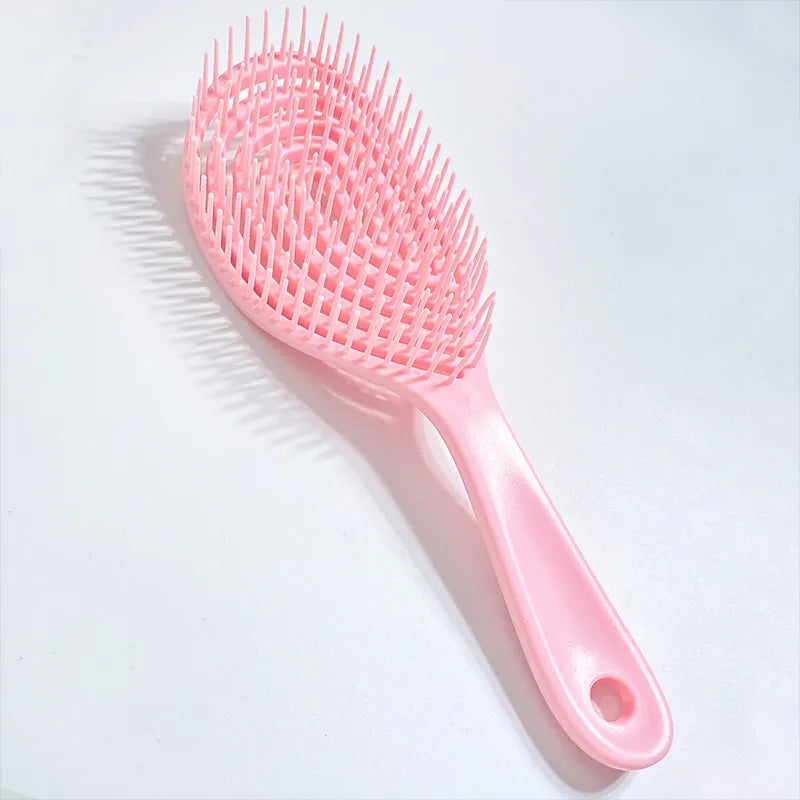 Detangler Hair Scalp Massage Comb Hair Brush Anti-static Wet Dry Curly Detangler Hairbrush Nylon Salon Hair Styling Tools for Women Men