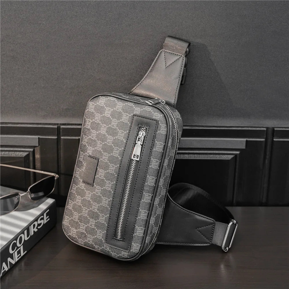 Fashion Luxury Chest Bag Men Retro Printing Waist Bag Men Shoulder Bag Male Chest Bags Handbags Crossbody Messenger Back Bags