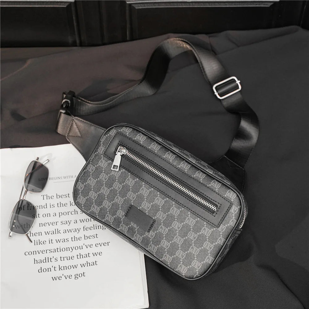 Fashion Luxury Chest Bag Men Retro Printing Waist Bag Men Shoulder Bag Male Chest Bags Handbags Crossbody Messenger Back Bags