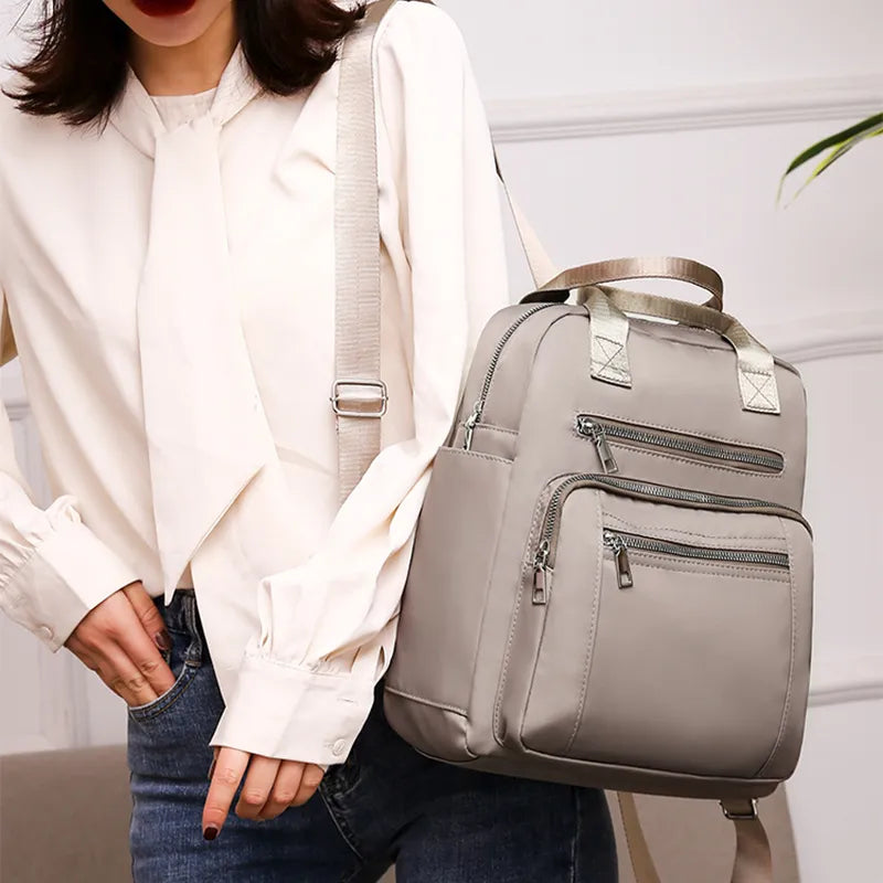 Backpack Travel Casual Waterproof Oxford Shoulder Bags Female Large Capacity Handbag Rucksack Black Purse School Pack