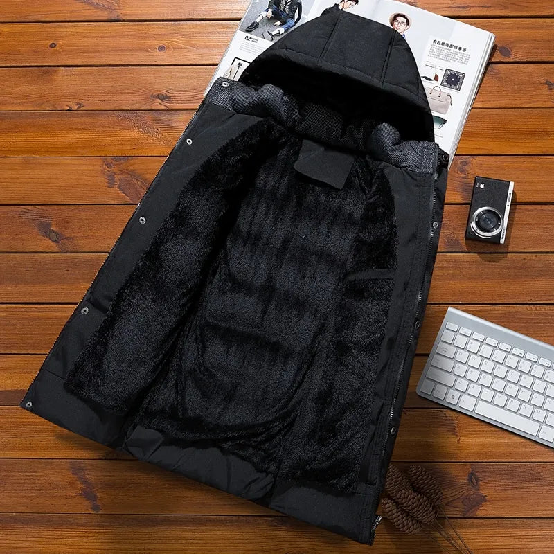 Winter Casual Thick Warm Windproof Parker Jacket Men Streetwear Fashion New High Quality Hooded Jacket