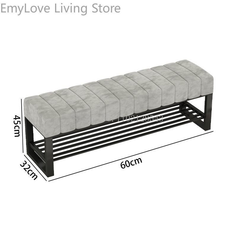 Skoenverwisselstoele Moderne huismeubels Deurbank Woonkamerbank Ottomane Eenvoudige bedeindstoeltjie Flanelskoenkas
