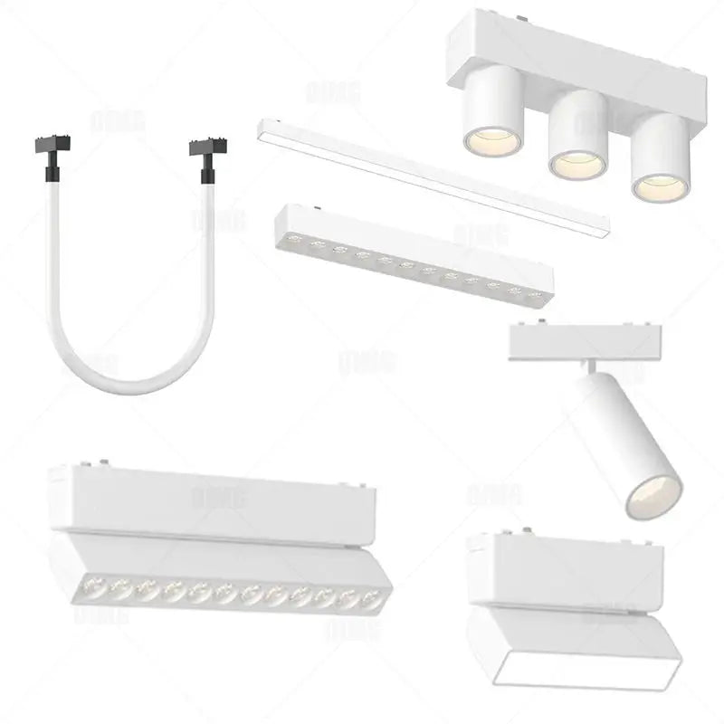 Smart Home Tuya Dimming 6MM Ultra-Thin Ceiling Mount 48V Magnetic Track Light System Thin Slim Surface Mounted Linear Light