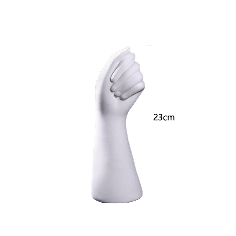 Modern Art Vases White Ceramic Hand Vase For Hydroponic Flower Arrangement Desktop Decoration Home Decor Ornament