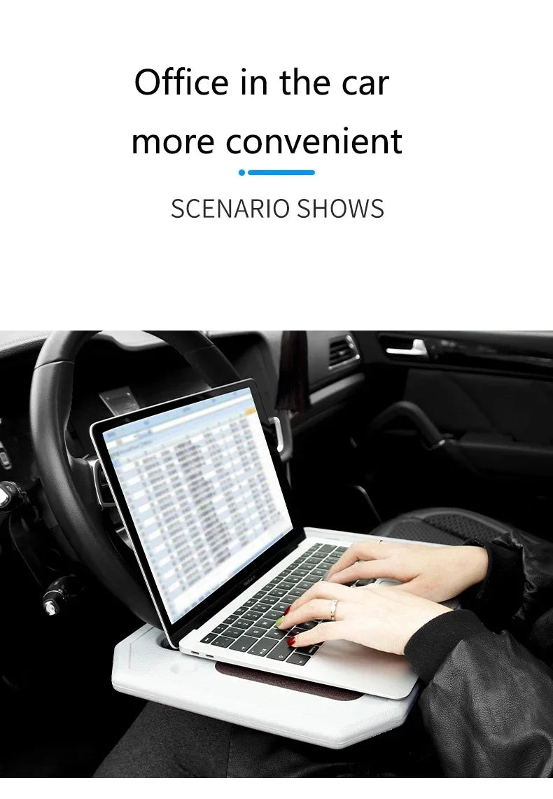 Car Desk Coffee Holder Laptop Computer Table Steering Wheel Universal Portable Eat Work Drink Seat Tray Goods Auto Accessories