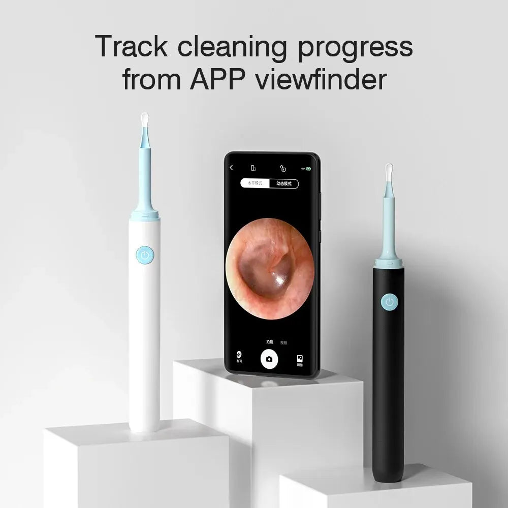 KERUI Smart Wireless Visual Ear Cleaner Spoon Safe Endoscope Earpick 5MP Mini Camera Wax Remover Otoscope Ear Tools Health Care