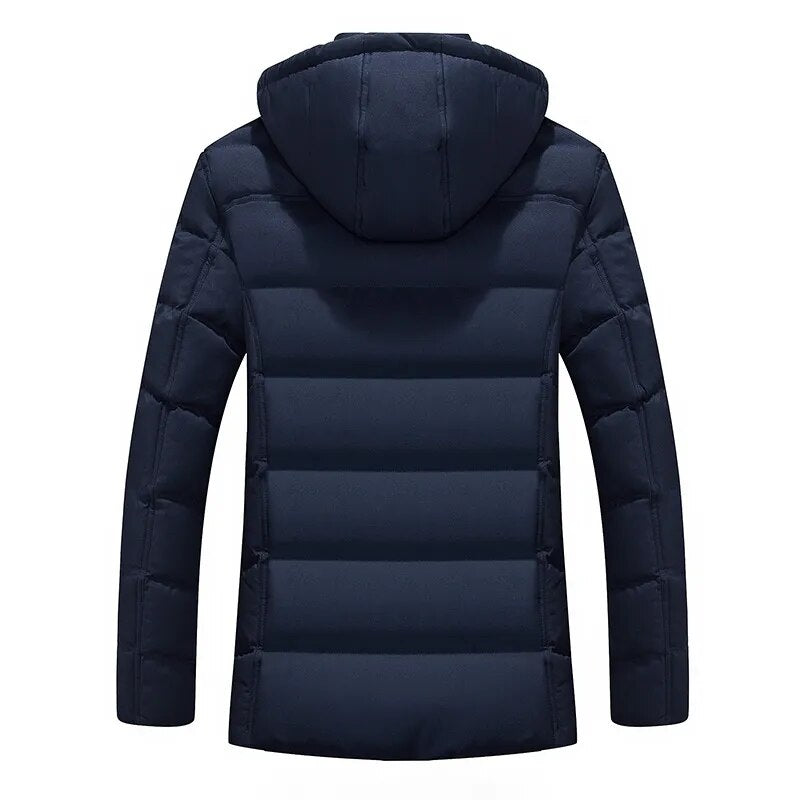 MEN'S CASHMERE THICKENED COTTON-PADDED COAT WINDPROOF WINTER COAT 2023 NEW FASHION BRAND TOP