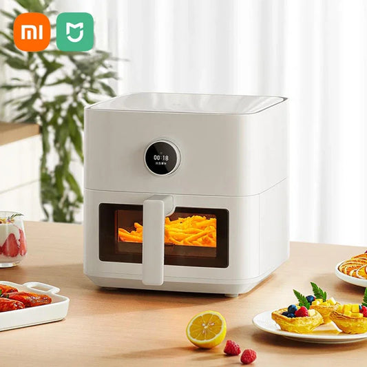 MIJIA Intelligent  Visual Edition Air Fryer 5.5L Cooking No Flipping Degreasing Mode 24h Reservation