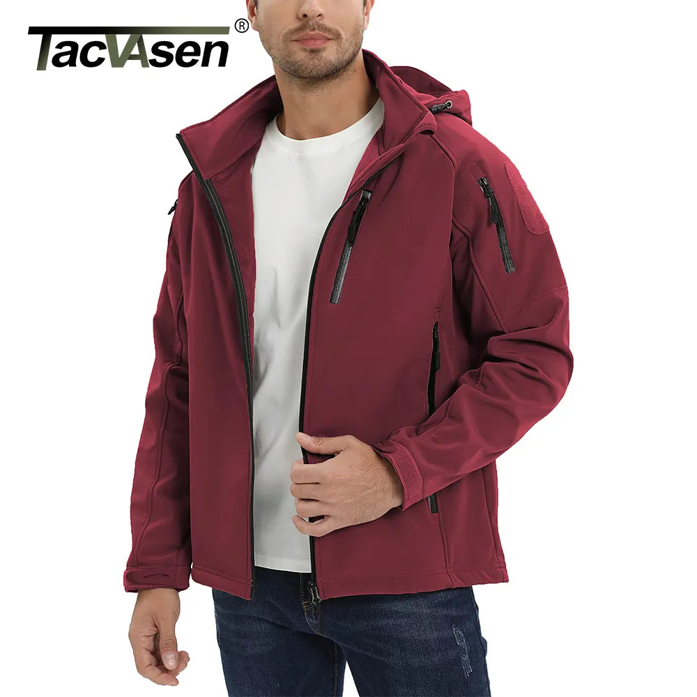 Tactical Fleece Lined Waterproof Jackets Mens Jacket Coats Safari Windbreaker Winter Warm Work Jacket Outwear Windproof