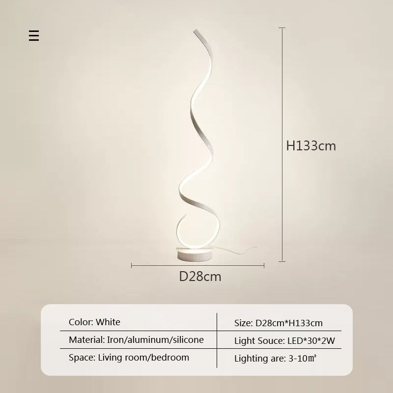 Modern LED Strip Floor Lamp Minimalist Bedroom Bedside Black White Floating Light Living Room Sofa Study Reading Lights Fixtures