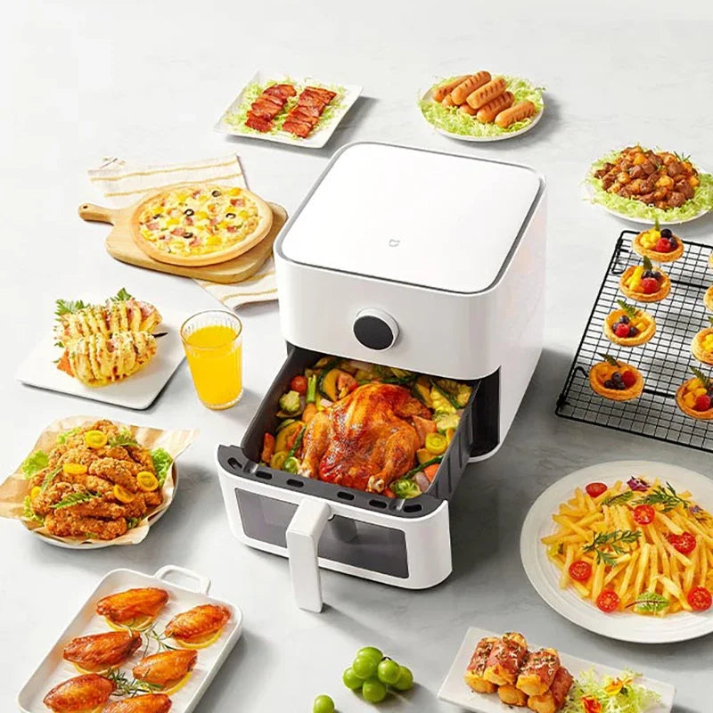 MIJIA Intelligent  Visual Edition Air Fryer 5.5L Cooking No Flipping Degreasing Mode 24h Reservation