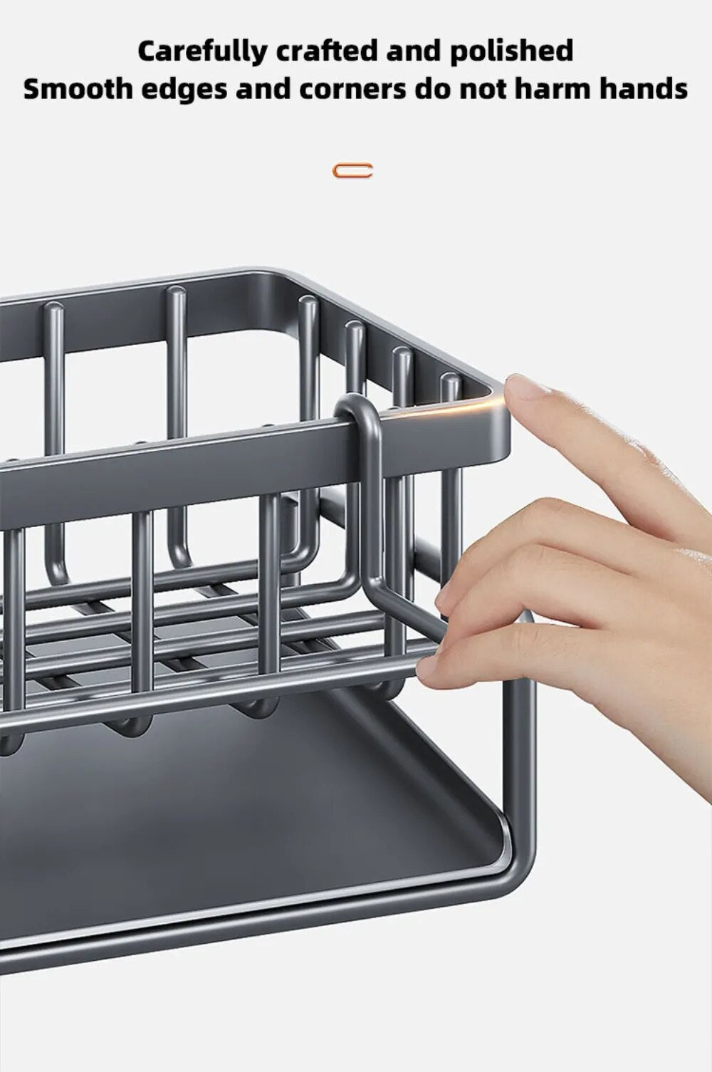 Self-draining Stainless Steel Rag Racks Kitchen Household Sink Draining Basket Multifunctional Sponge Detergent Racks Organizer