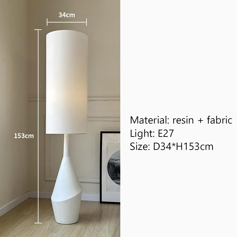 Nordic Minimalist Wabi Sabi Cream Style Led Floor Lamp Living Room Home Decor Bedroom Bedside Lamp Sofa Corner Standing Light