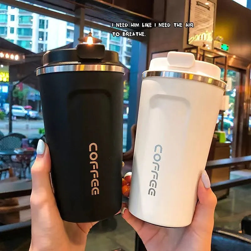 Coffee Cup 350ml/500ml Stainless Steel Coffee Cup Travel Thermal Mug Leak-Proof Thermos Bottle Tea Coffee Mug Vacuum Flask Insulated Cups