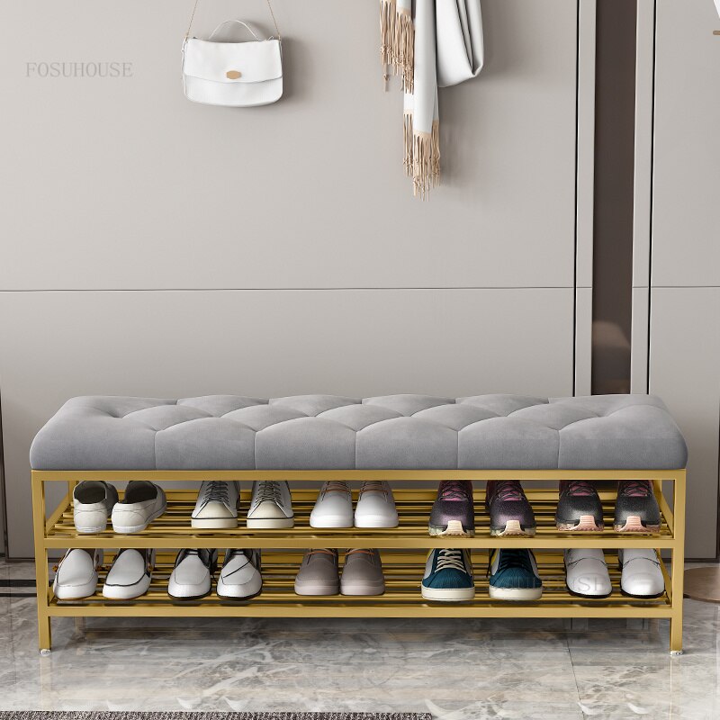 Living Room Sofa Shoe Changing Stool Nordic Hallway Porch Shoe Cabinet Apartment Long Ottomans Dormitory Home Furniture Bench