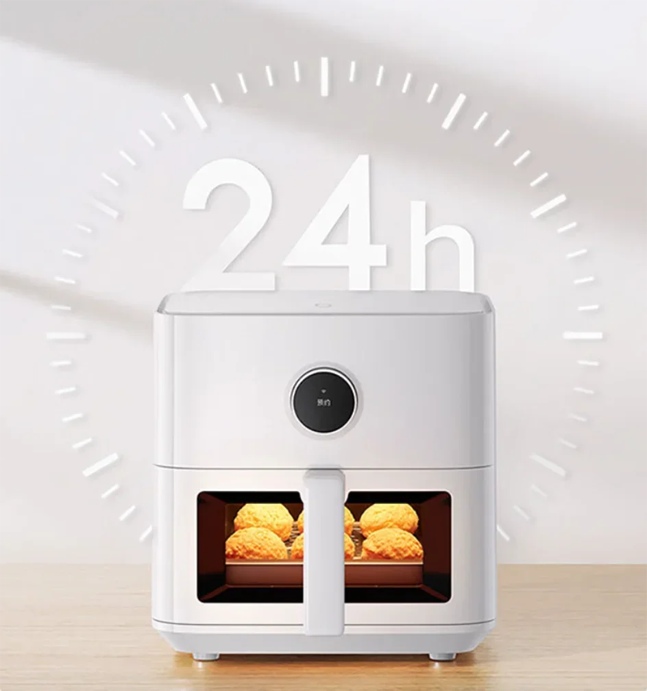 MIJIA Intelligent  Visual Edition Air Fryer 5.5L Cooking No Flipping Degreasing Mode 24h Reservation