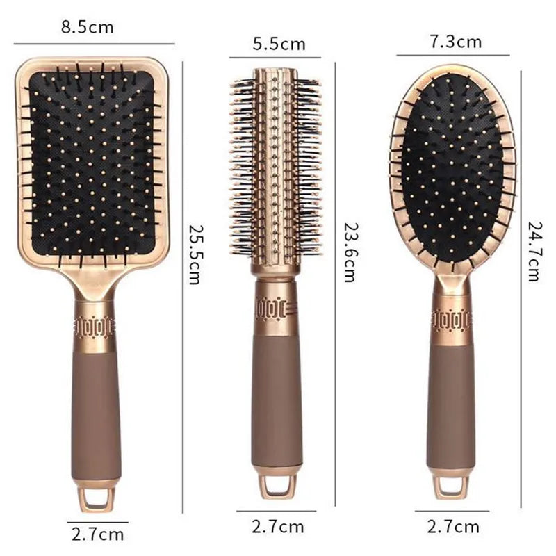 Portable 1/3PCS Gold Scalp Massager Comb Air Bag Hair Comb Anti Static Hair Brush Wet Dry Children Hair Brush Hair Styling Tool