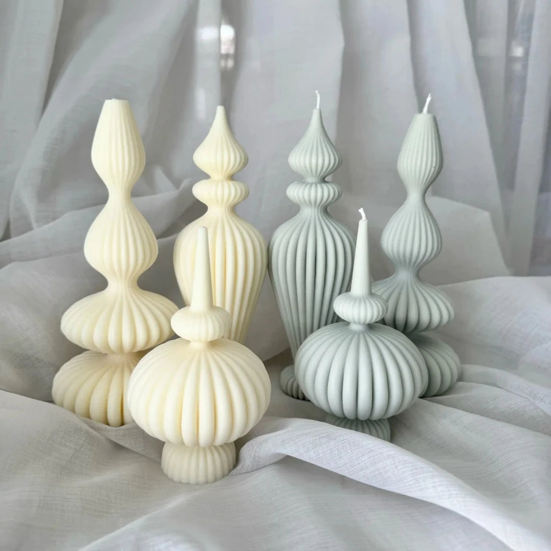 8-36cm Large Vase shaped candle silicone mold Striped Roman column candle silicone mold table lamp shaped resin mold Gypsum mold