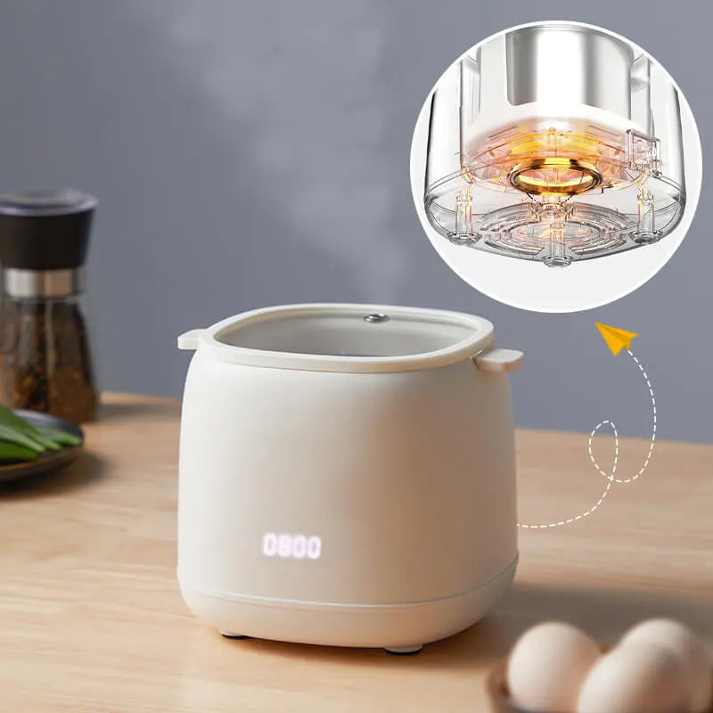 Smart Egg Cooker 300W Electric Egg Boiler Breakfast Machine Egg Custard Steaming Cooker Auto-Off Generic Omelette Cooking Tools