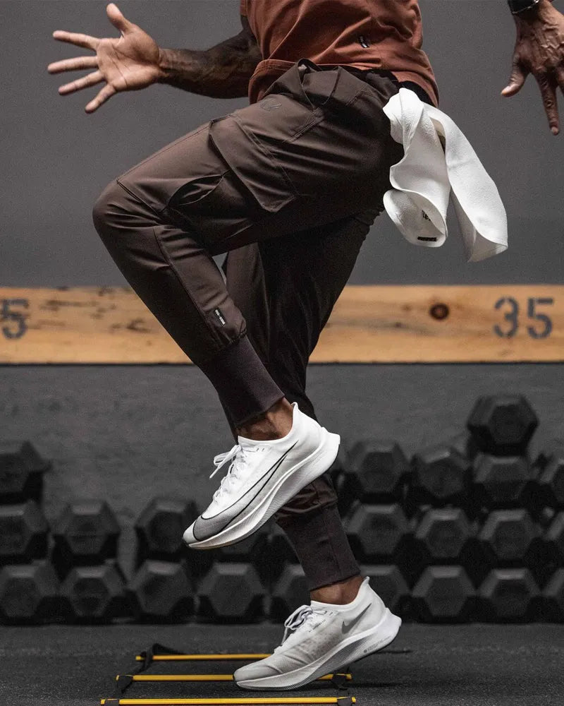 Pocket New Men's Cargo Pants Summer Thin Slim Quick-drying Elastic Leggings Running Training Sweatpants Casual Trend Trousers