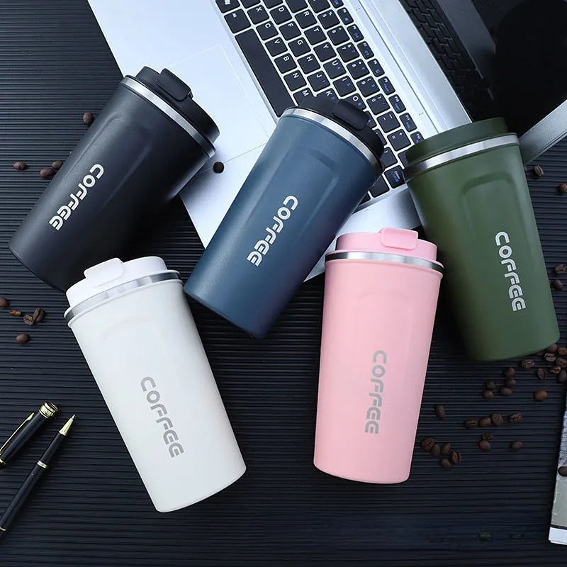 Coffee Cup 350ml/500ml Stainless Steel Coffee Cup Travel Thermal Mug Leak-Proof Thermos Bottle Tea Coffee Mug Vacuum Flask Insulated Cups