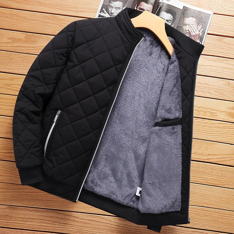 New mens Jacket Stand Collar mens Parka Winter New down jacket fleece Warm Jackets