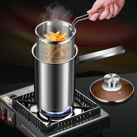 Household Small Fryer With Filter Oil-saving Pan