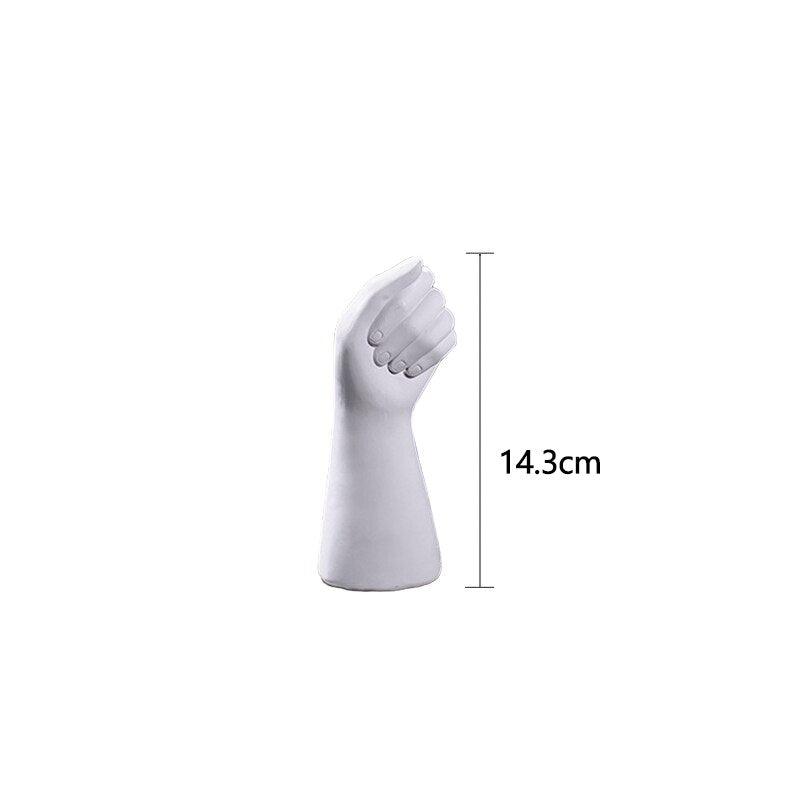 Modern Art Vases White Ceramic Hand Vase For Hydroponic Flower Arrangement Desktop Decoration Home Decor Ornament