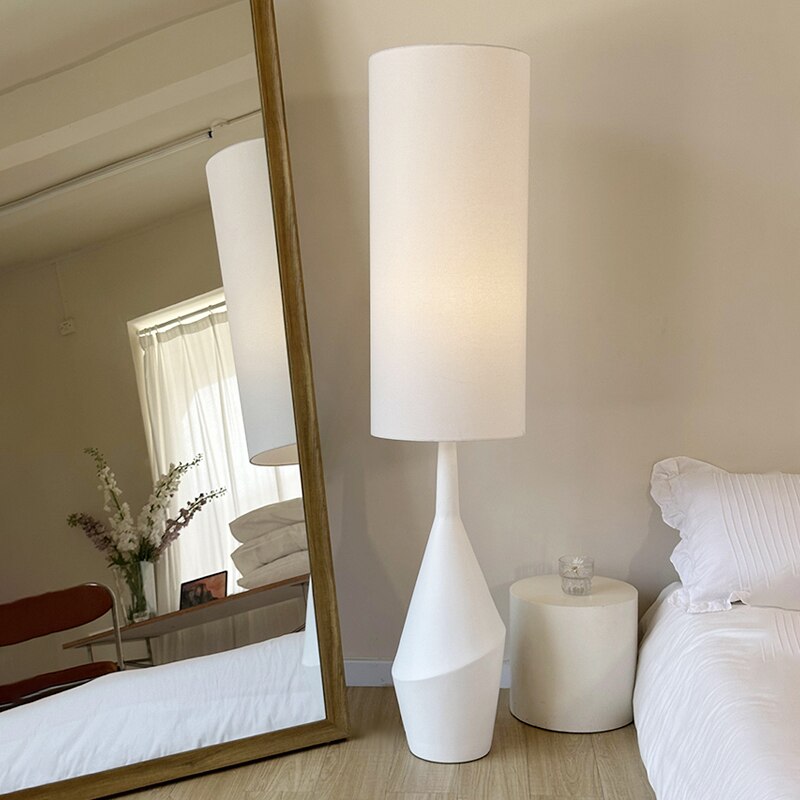 Nordiese Minimalistiese Wabi Sabi Cream Style Led Vloerlamp Woonkamer Huisversiering Slaapkamer Bedlamp Bank Hoek Staanlig