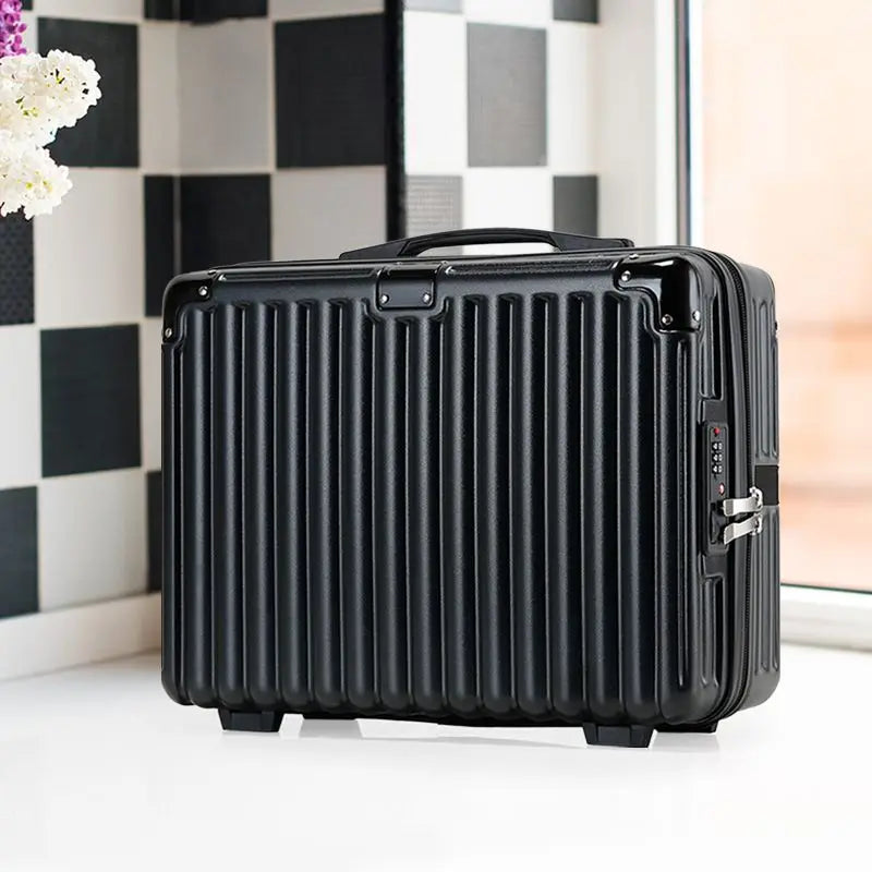 Small Hard Shell Travel Cosmetic Case Female Makeup Bag Portable Holiday Carry-on Storage Fashion Luggage Suitcase With Lock