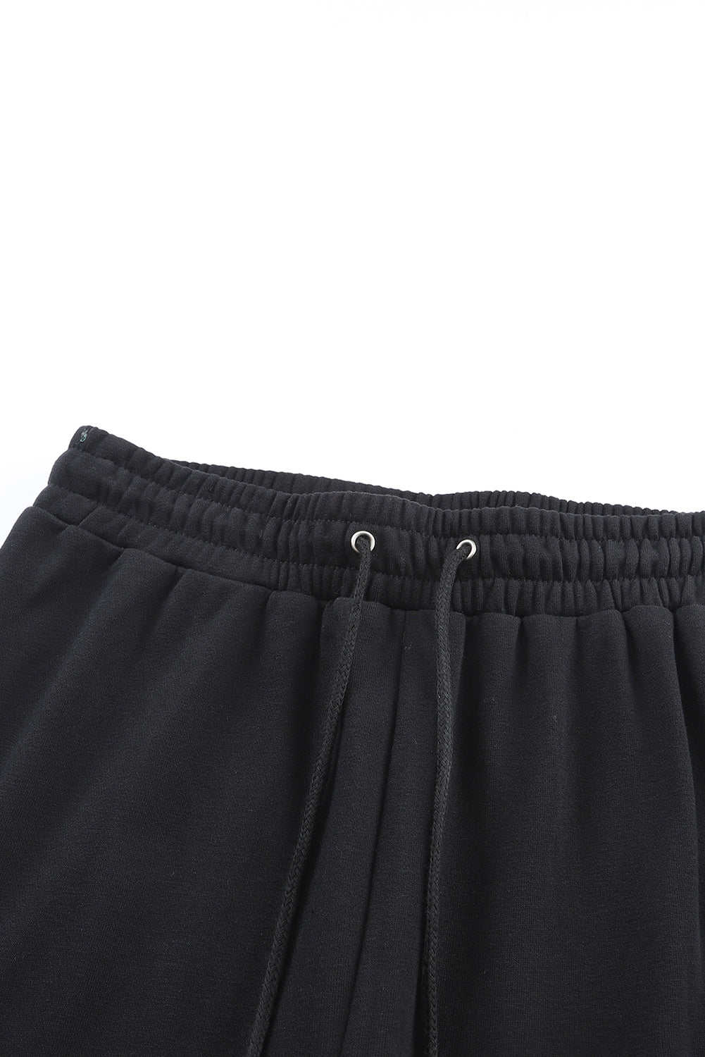 Black Drawstring Jogger Pants with Cargo Pockets