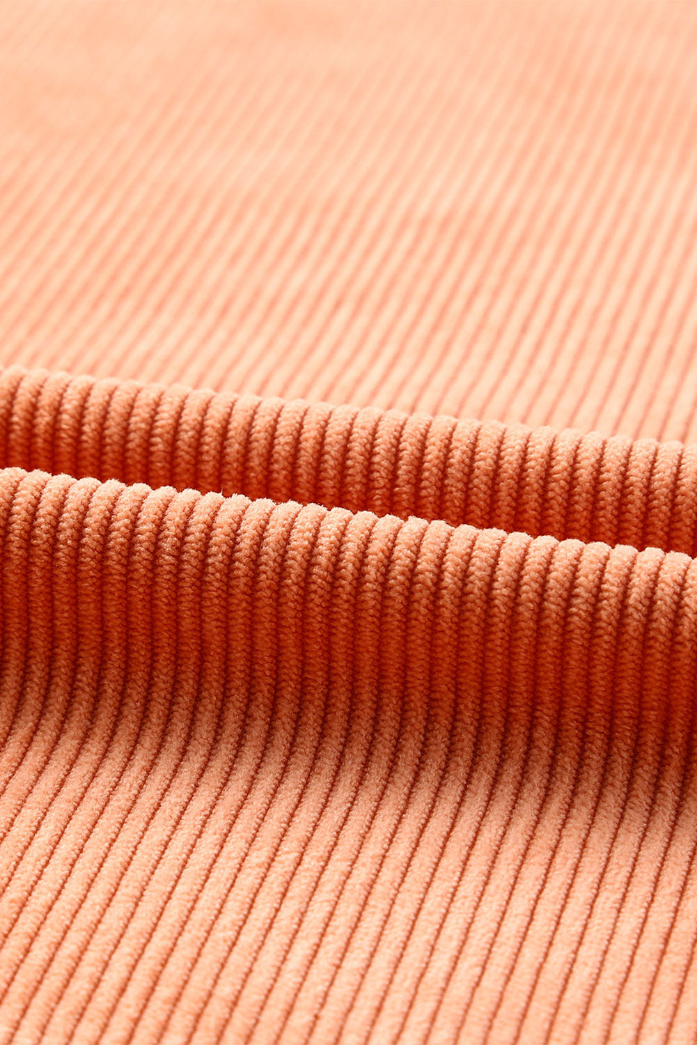 Apricot Drop Shoulder Ribbed Oversized Sweatshirt