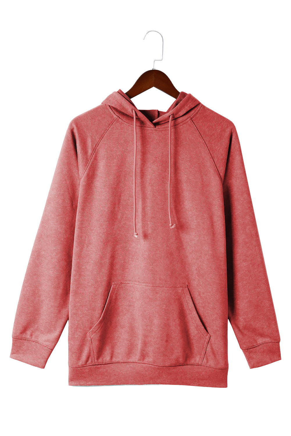 Gray Mineral Washed Kangaroo Pocket Drawstring Hoodie